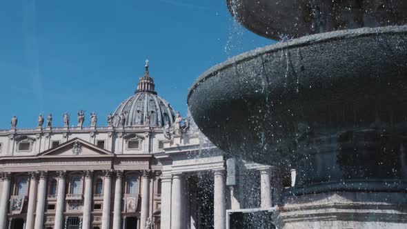 Water Fountain At The Vatican City