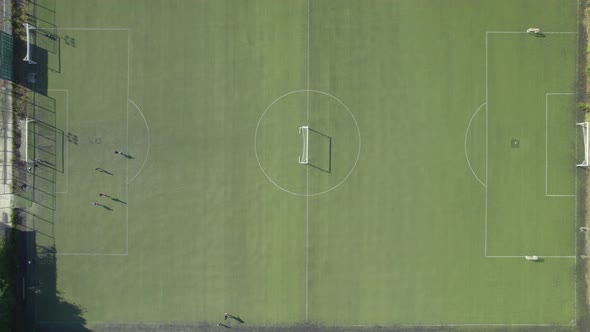 Top View of Soccer Stadium the City alt