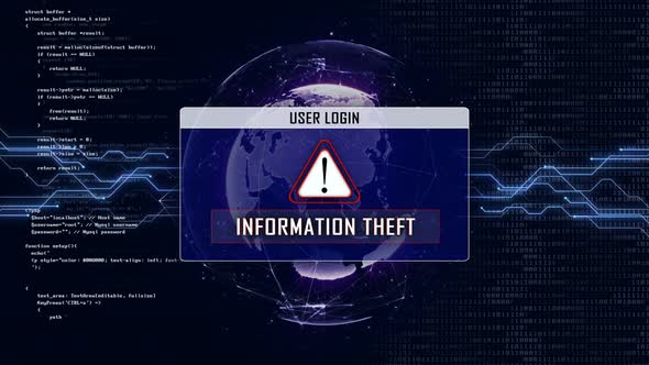 Information Theft Text and User Login Interface, Loopable