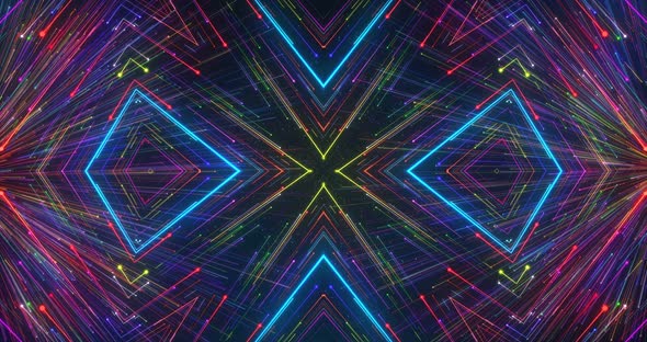Neon Line Particles Background