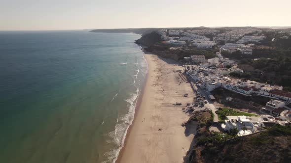 Seafront real estate overlooking Salema sand beach and Atlantic Ocean. alt