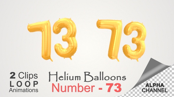 Celebration Helium Balloons With Number – 73