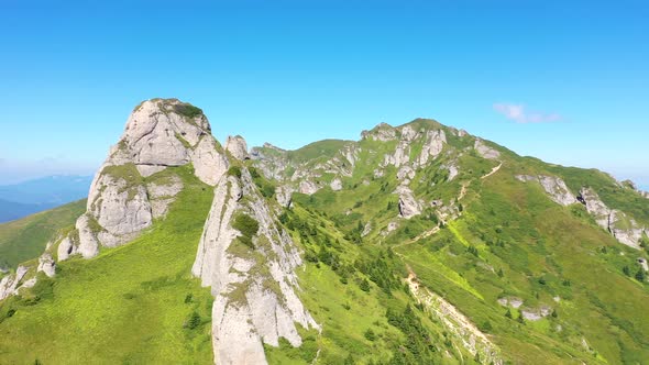 Flying in the Carpathians Mountains, Romania alt