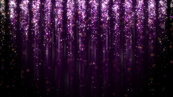 Abstract Purple and Red Particle Confetti and Glitter Rain 4K  