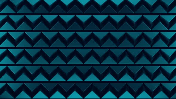 Abstract Moving Pyramids Pattern Background Blue
