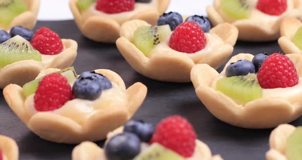 Mini Fruit Tarts with Vanilla Cream