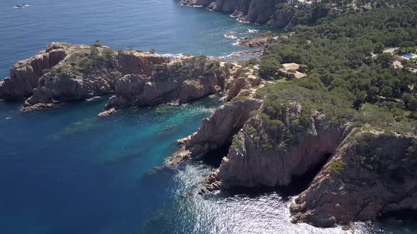 Aerial mediterranean cliffs