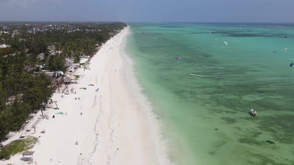 Beach on Zanzibar Island Tanzania Slow Motion alt