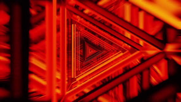 Hell Red Triangle Tunnel Vj Loop Background HD alt