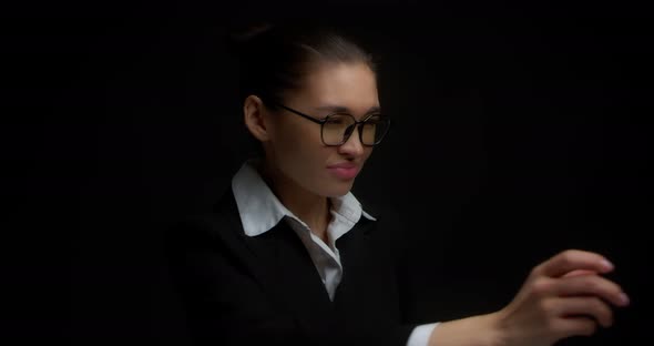 Business Woman is Very Hot She Drinks Water alt