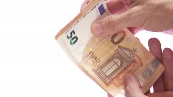 Folding Wad of 50 Eur Bills