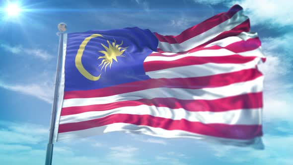 4K 3D Malaysia Flag alt