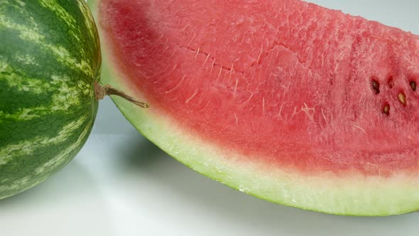 Delicious And Ripe Slice Of A Watermelon