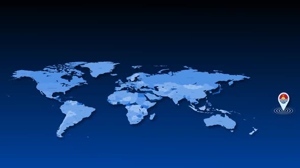 Kiribati Location Tracking Animation On Earth Map alt