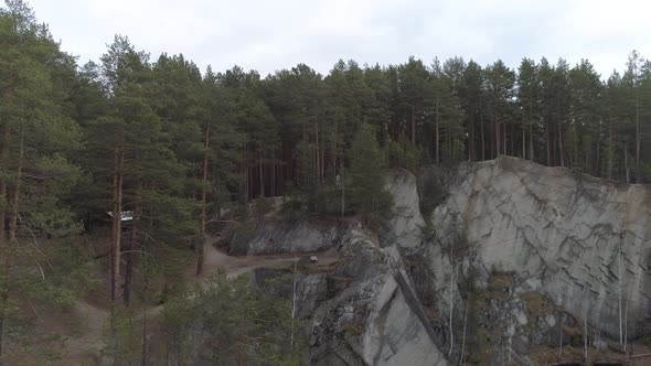 People go over the rocks of talc and Lake Talc Stone 01 alt