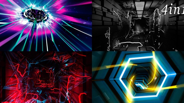 Neon Tunnels - VJ Loop Pack (4in1) alt