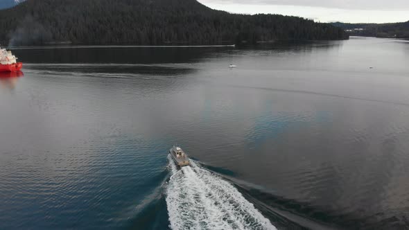 Various drone shots around Barnet Marine Park in Burnaby, British Columbia, Canada. Beautiful lush g alt