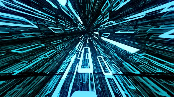 Endless animation of infinite floating binary code based on 0 & 1. Loopable. HD alt