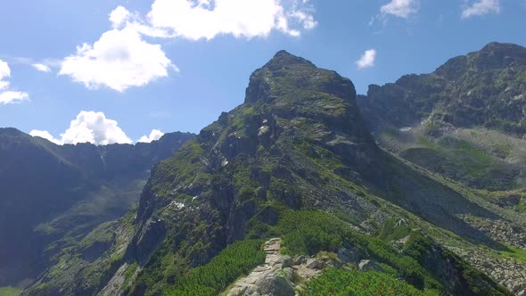 Czarny Staw Gasienicowy in summer view from top, Tatra Mountains, Poland, Europe alt