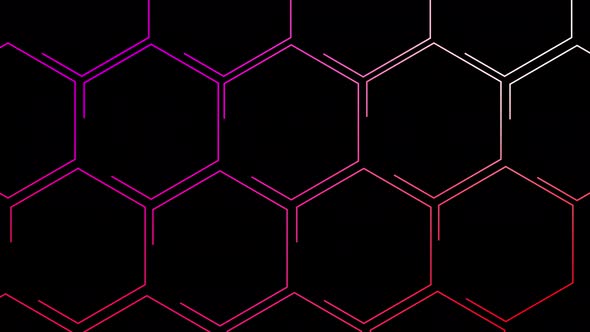 Abstract red color hexagon background.