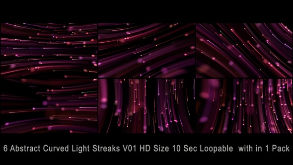 Curved Light Streaks Pack V01