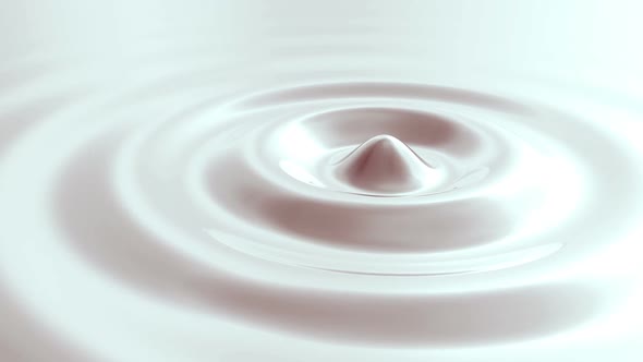 Endless abstract animation of circular white dense liquid ripples. Loopable. HD alt
