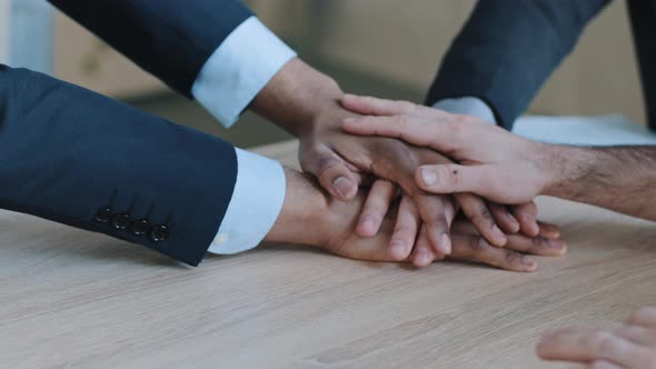 Closeup Arms of Multinational Multiracial Group Company of Different Ethnicity People Colleagues alt