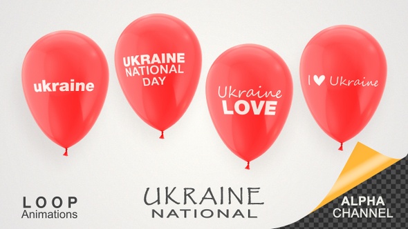 Ukraine National Day Celebration Balloons