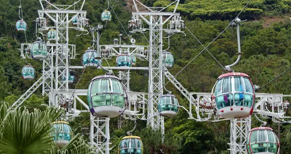 Cable car in Hong Kong ocean park alt