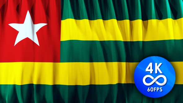 Flag loop TOGO |4K| 60fps