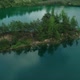 Island On Blue Basalt Quarry Lake - VideoHive Item for Sale