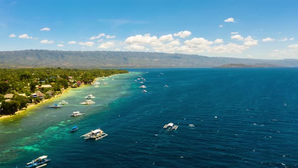 Time Lapse Coast of the Island of Cebu Moalboal Philippines alt
