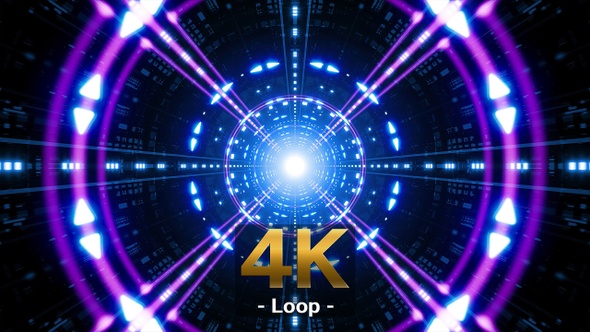 Multi Lamp Neon Tunnel VJ Loop alt