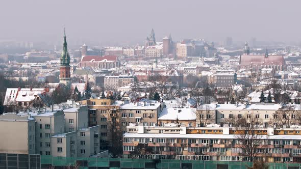 Footage of Wawel Royal Castle From Krakus Mound  Buildings Against The Sky alt