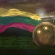 Lithuania Flag With Football And Cup Background Loop 4K - VideoHive Item for Sale