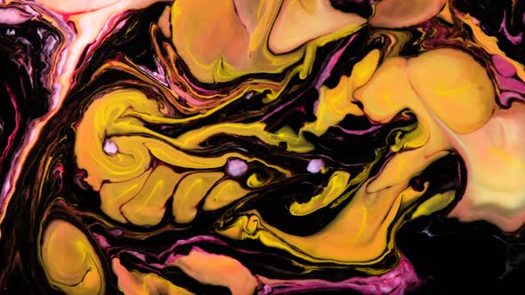 Psychedelic Patterns of Colorful Paints Mixed with Each Other alt