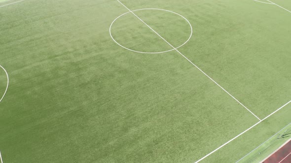 Footbal Stadium Empty Aerial View alt