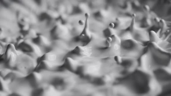 Abstract Patterns Forming In White Paint As It'S Moved alt