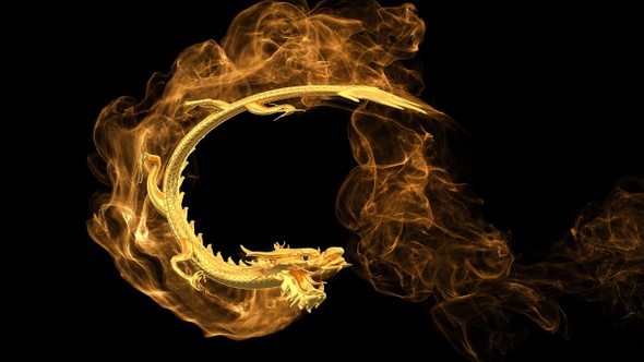 golden Chinese Dragon 