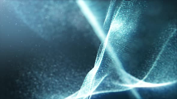 Futuristic Mysterious Flowing Digital Particles 01 alt