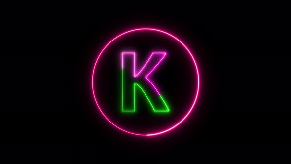 Glowing neon font. pink and green color glowing neon letter.  Vd 1311