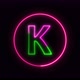 Glowing neon font. pink and green color glowing neon letter.  Vd 1311