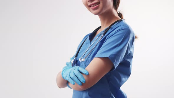 Confident Physician Medical Hero Joyful Woman alt