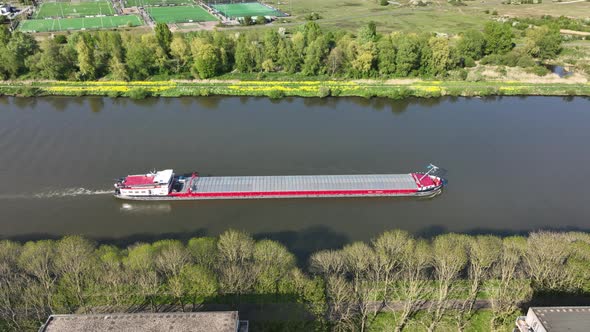 Inland Shipping Logistics Transportation of Goods Over Water Way Infrastructure in the Netherlands alt
