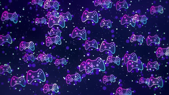 Video Games Background - Gamepads