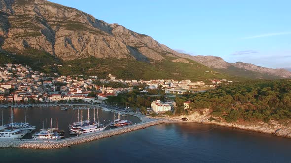 Aerial view of Makarska riviera alt
