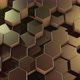 Golden Hexagonal Geometric Surface  - VideoHive Item for Sale
