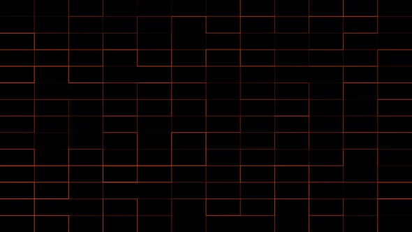 Digital Square Orange and Red Animation Background