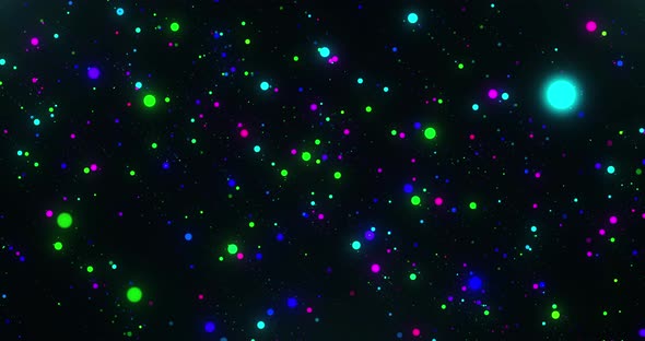 Abstract Neon Particles