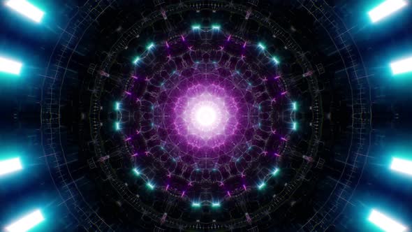 Cyberpunk Fractal Energy Tunnel Loop 4K 01 alt